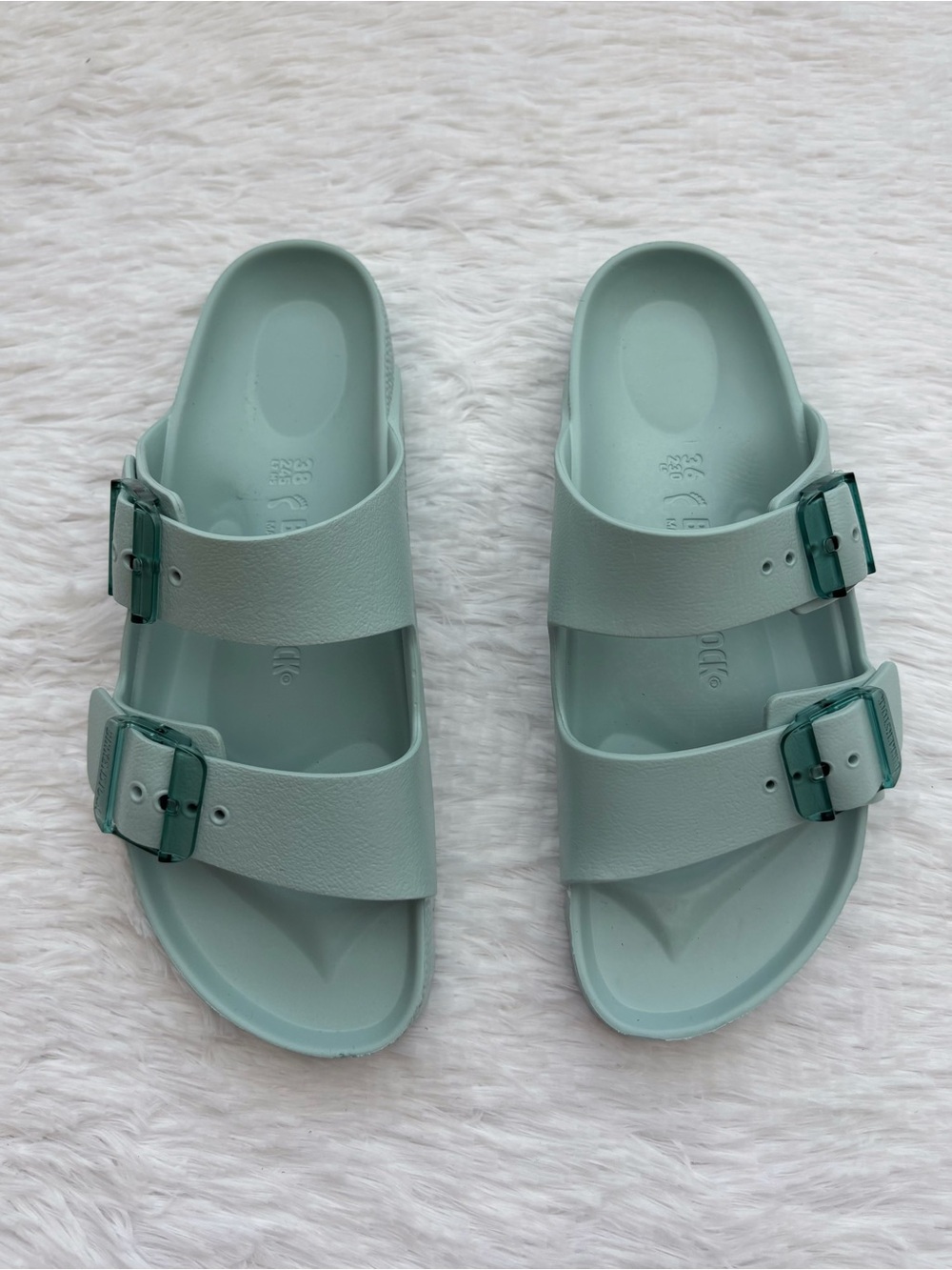 Birkenstock Arizona Stealth Buckle EVA Slide Green Sandal